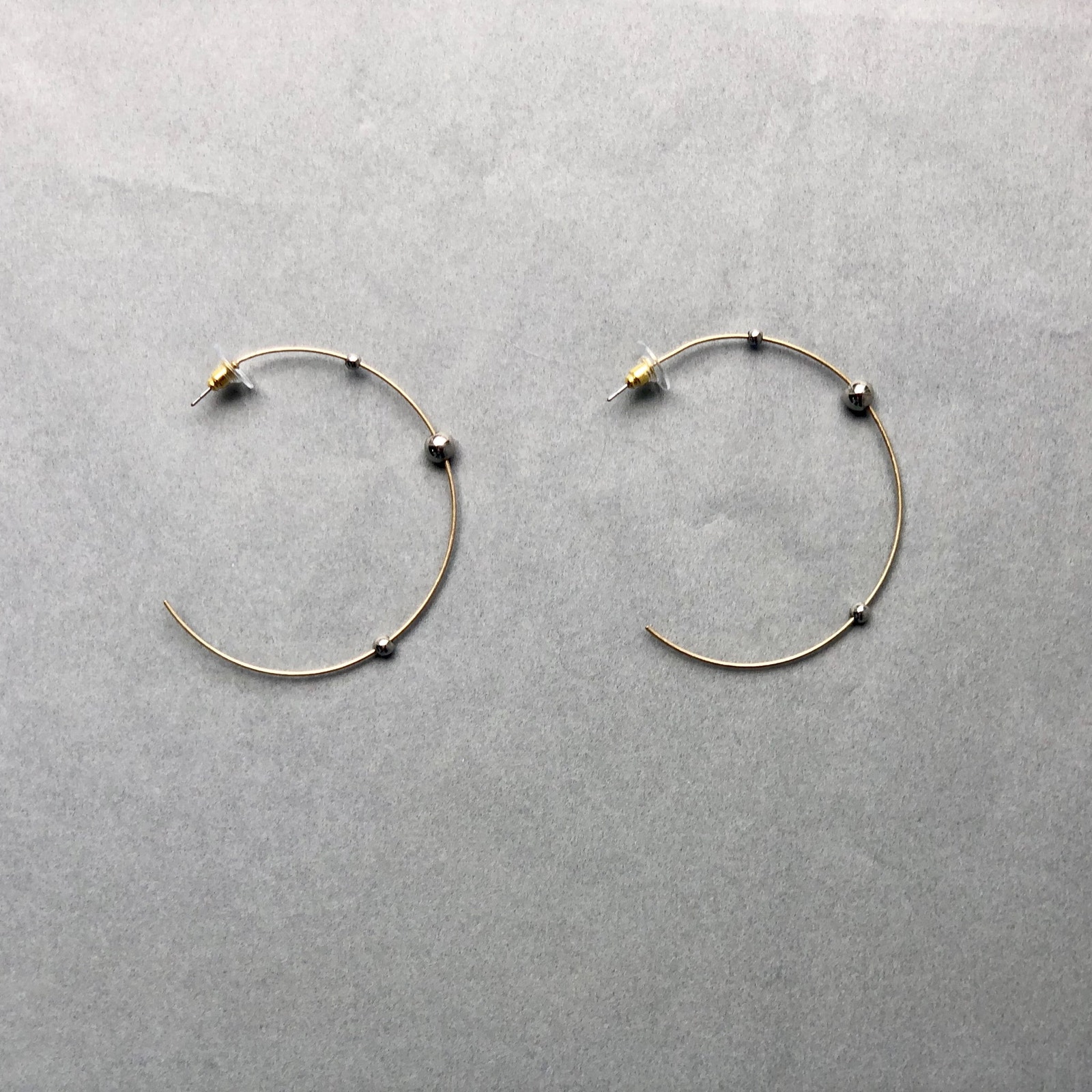 Multi-Metallic Hoops- Gold